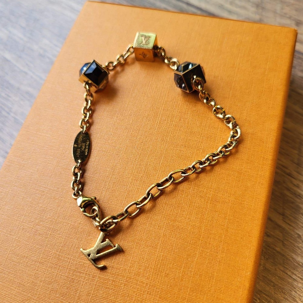 Louis Vuitton Gamble Bracelet Gold Purple Swarovski Crystal